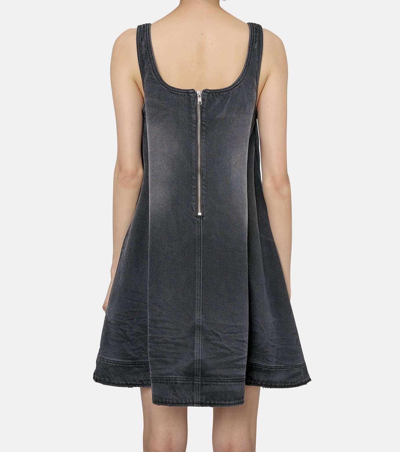 A-line Denim Mini Dress w/Emb