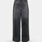 Distressed Straight Leg Jeans w/Emb