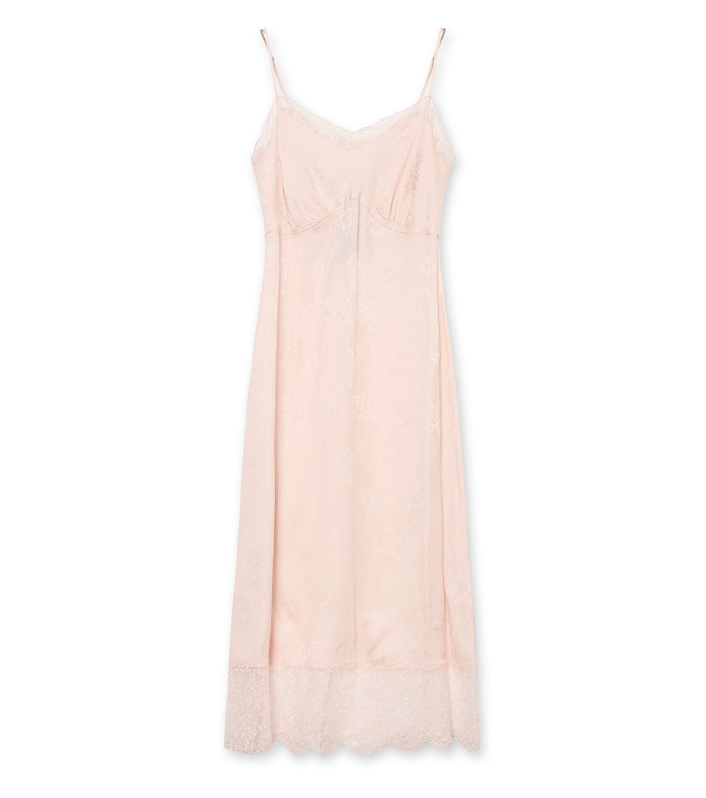 Slip Dress w/Deep Lace Trim