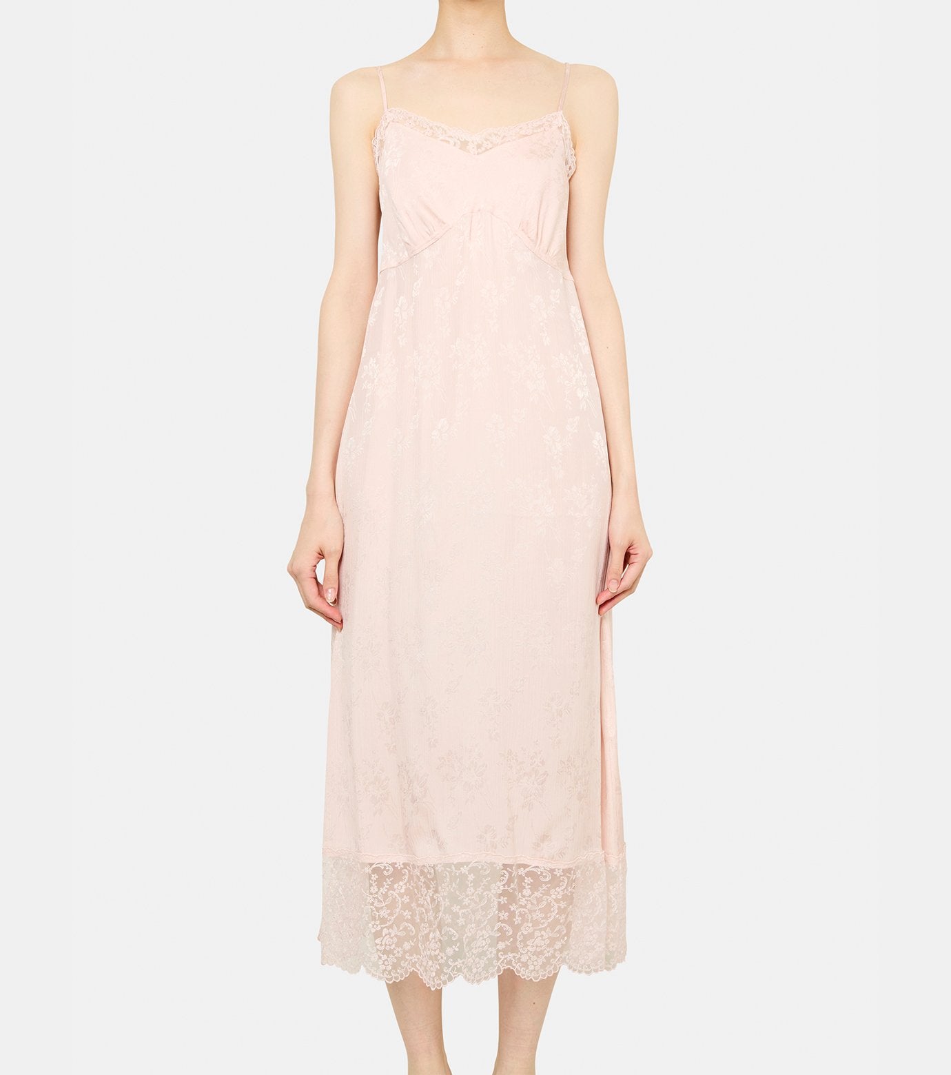 Slip Dress w/Deep Lace Trim