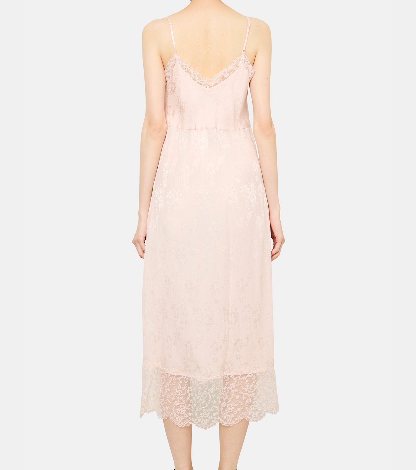 Slip Dress w/Deep Lace Trim