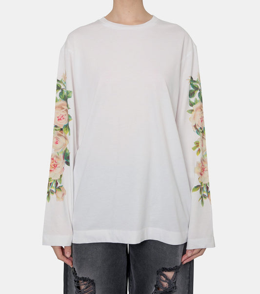 Rose Banquet Print LS T-Shirt