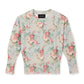 Shrunken Floral Knit Cardigan