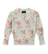Shrunken Floral Knit Cardigan