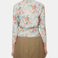 Shrunken Floral Knit Cardigan