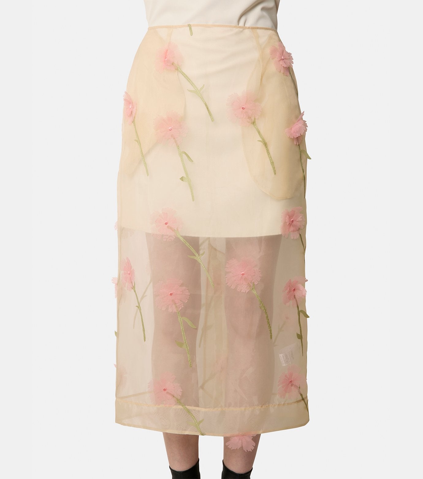 Sheer Organza Pencil Skirt