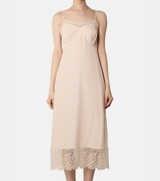 Slip Dress w/Deep Lace Trim