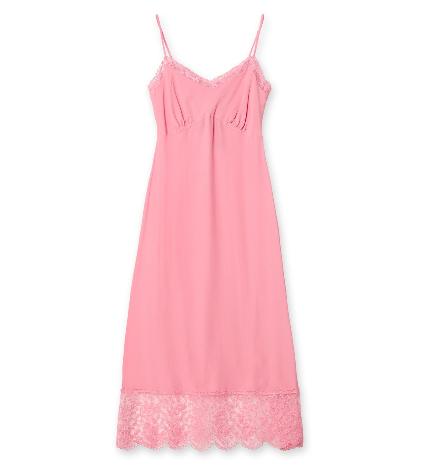 Slip Dress w/Deep Lace Trim