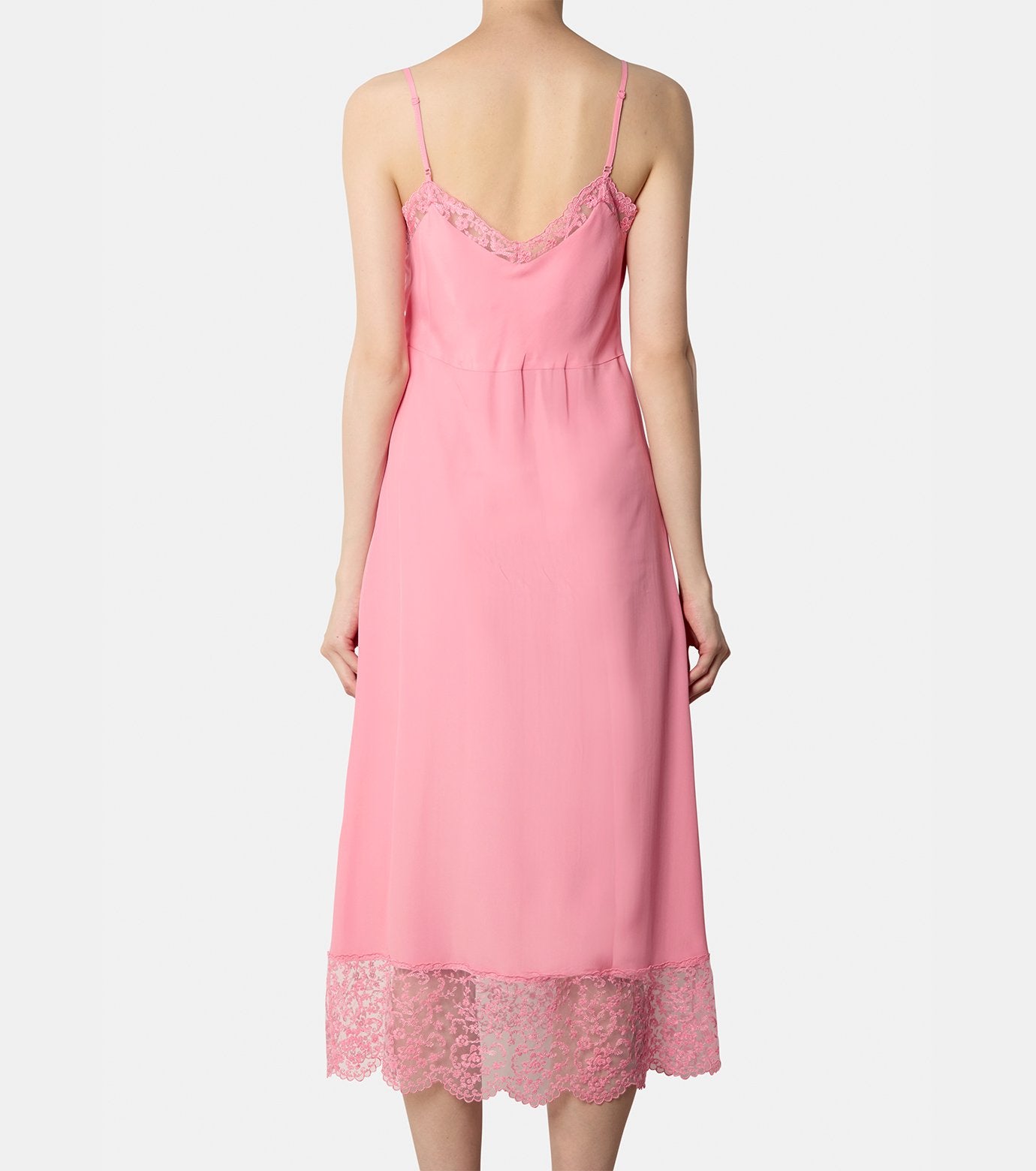 Slip Dress w/Deep Lace Trim