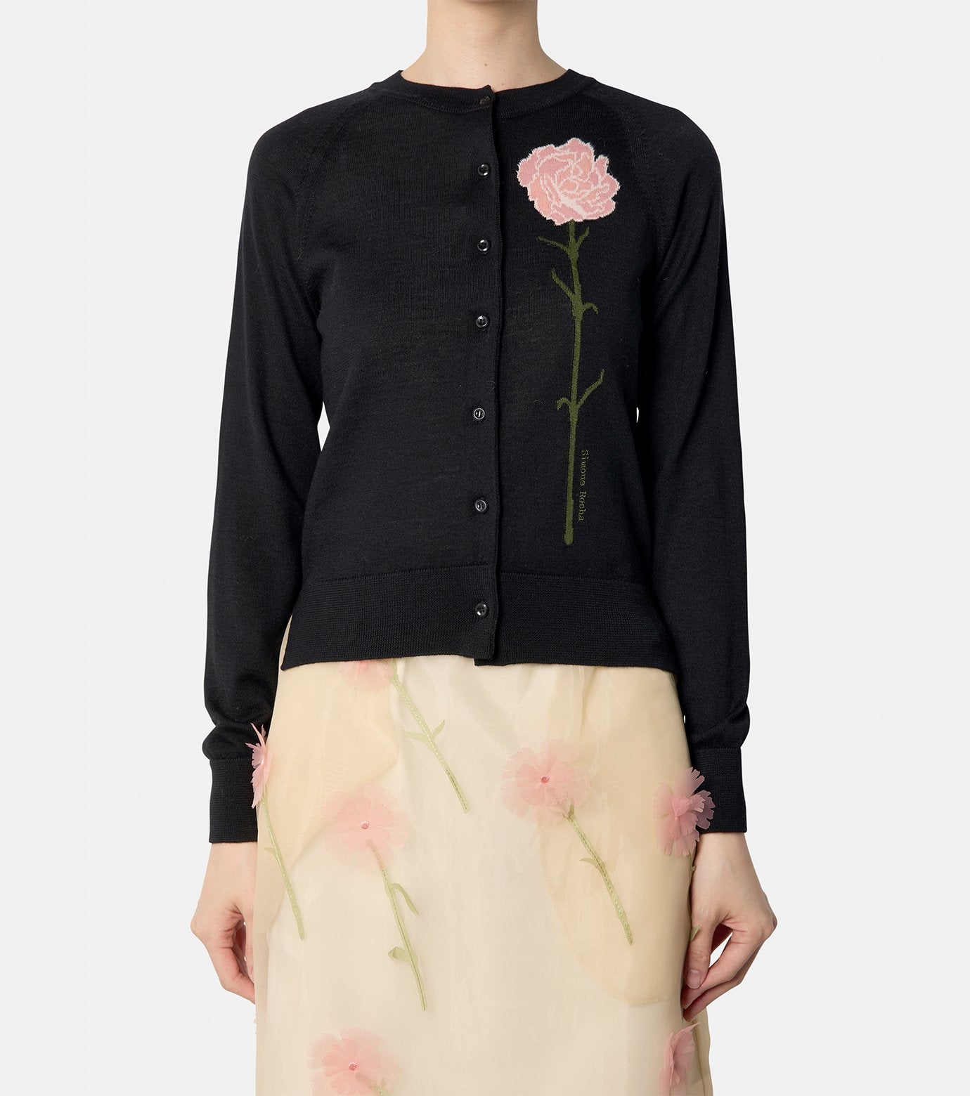 Carnation Detail LS Cardigan