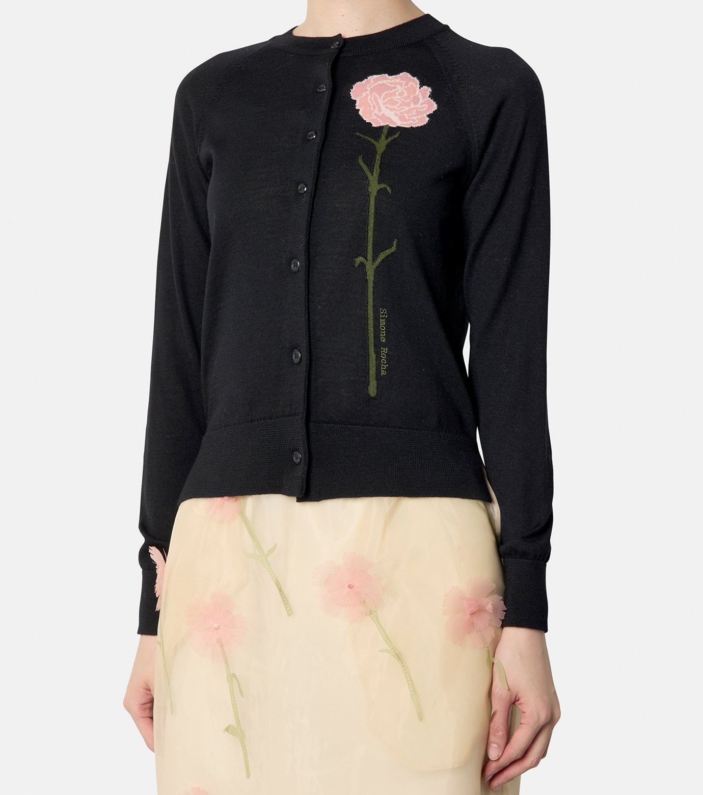 Carnation Detail LS Cardigan