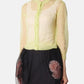 Cropped LS Cardigan w/Bow Ribbon