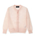 Cropped LS Cardigan w/Bow Ribbon
