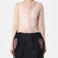 Cropped LS Cardigan w/Bow Ribbon