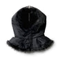 Split Faux Fur Zip Hood