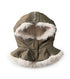 Split Faux Fur Zip Hood
