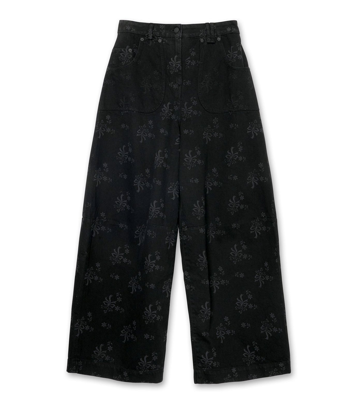 Wide Leg Utility Curve Jeans
