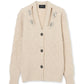 Cable Knit Slash Cardigan w/Emb