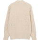 Cable Knit Slash Cardigan w/Emb