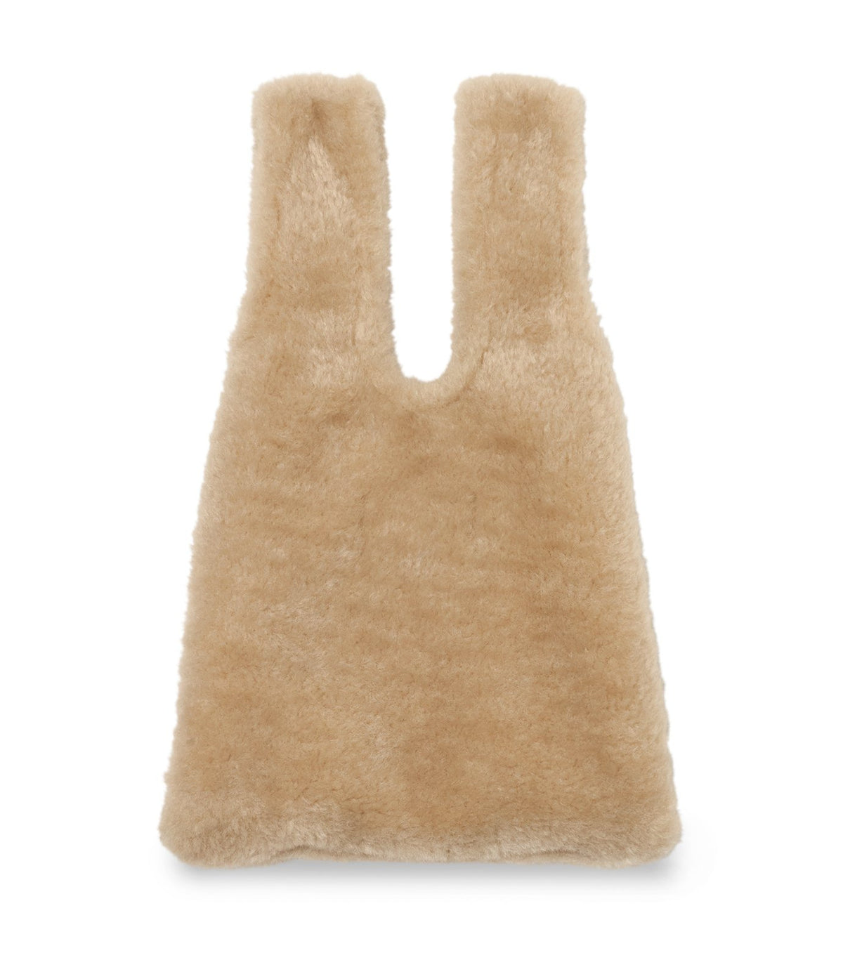 Mini Faux Fur Shopper Bag w/Emb