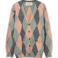 WOOL MOULINE CARDIGAN
