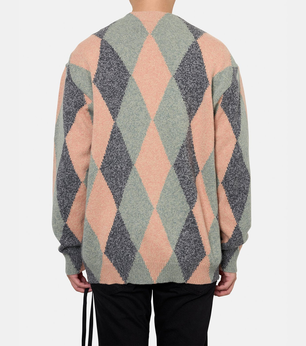 WOOL MOULINE CARDIGAN