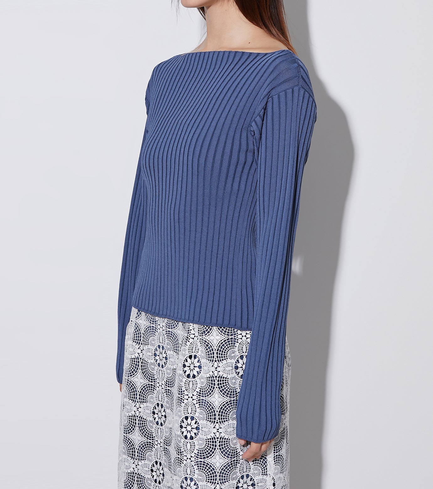 Lace-up Rib Knit