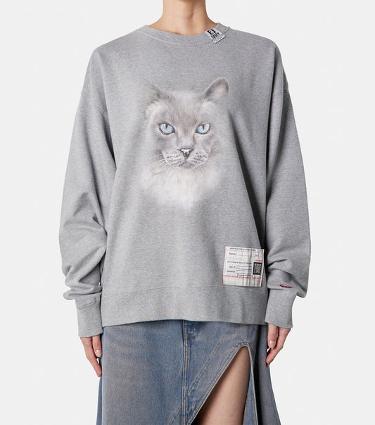 Cat Printed Pullover