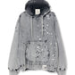 EMBELLISHED BLEACHED HOODIE