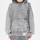 EMBELLISHED BLEACHED HOODIE