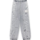 EMBELLISHED BLEACHED PANTS