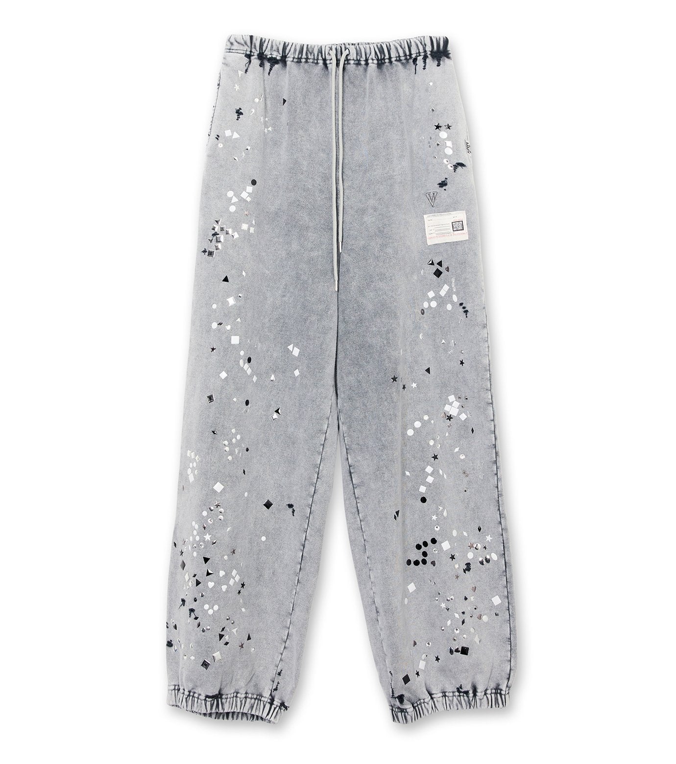 EMBELLISHED BLEACHED PANTS