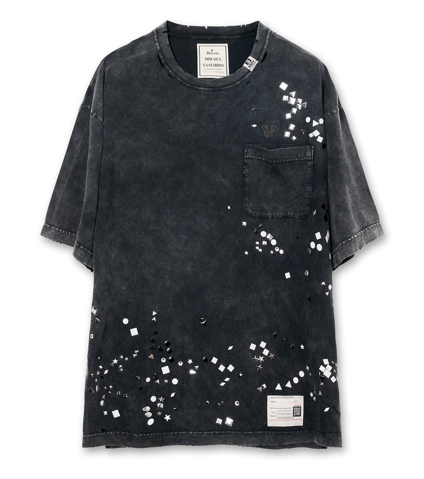 EMBELLISHED BLEACHED TEE