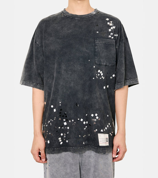 EMBELLISHED BLEACHED TEE