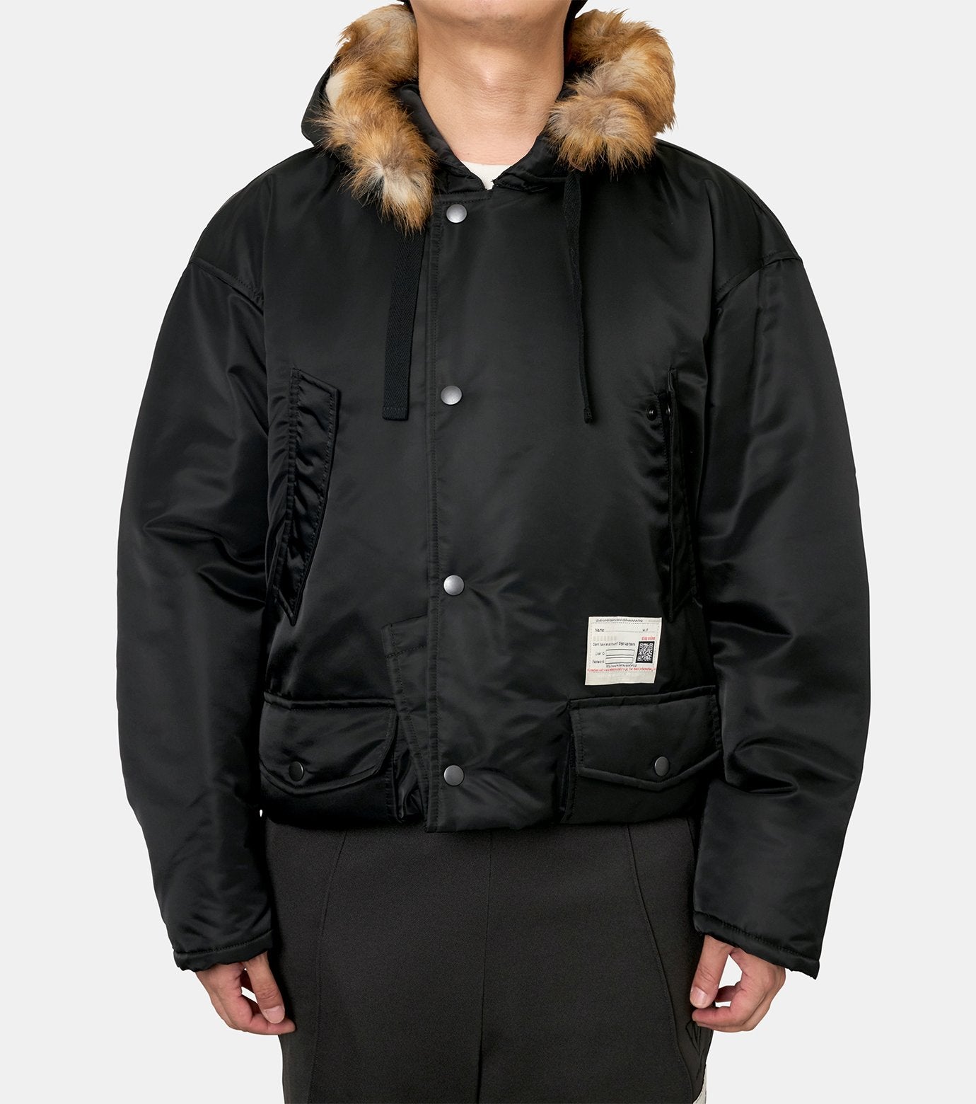 BOTTOM FOLDED HOODED BL