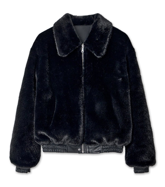 Reversible Fur-Cullar Jacket