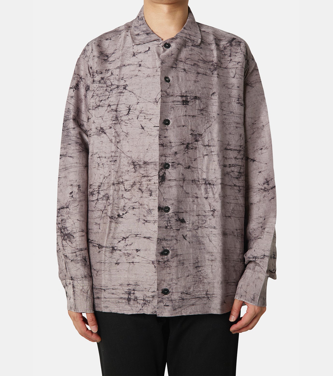 MEN SILK BATIK BUTTON UP SHIRT WOVEN