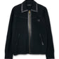 LEATHER TRIM ZIPPED BLOUSON