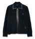 LEATHER TRIM ZIPPED BLOUSON