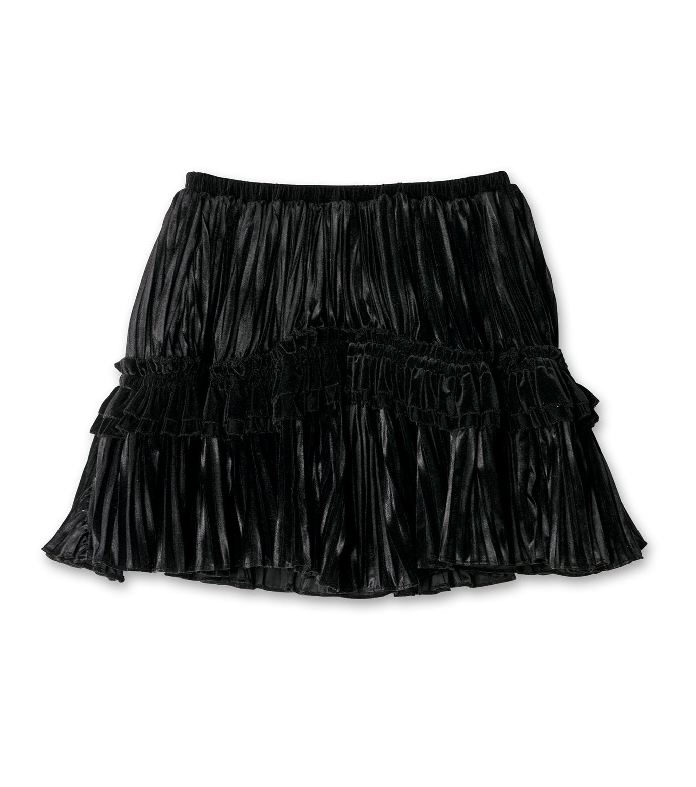 Ruffle Velvet Skirt