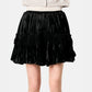 Ruffle Velvet Skirt