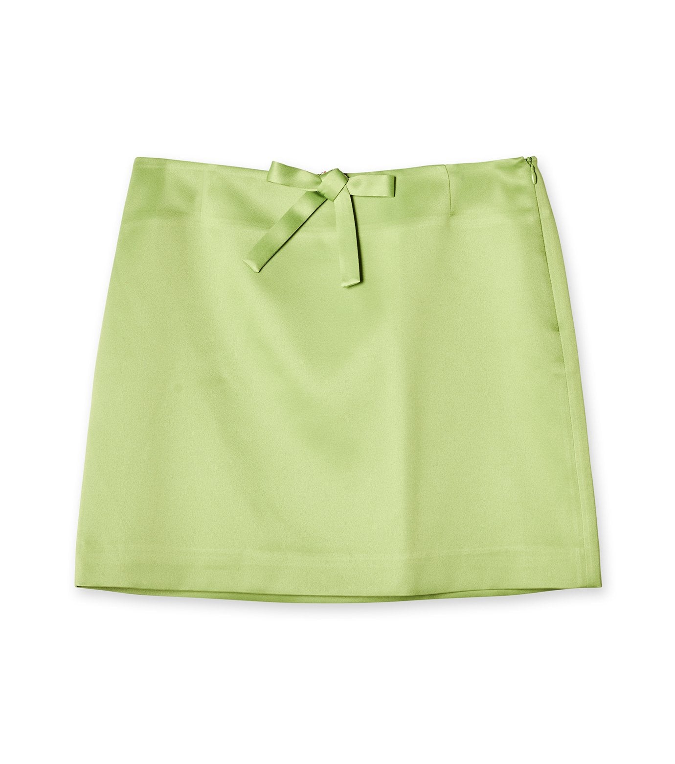 Ribbon Satin Mini Skirt