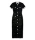 Black Chenille Knit Mini Dress