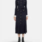 Navy Viscose Knit Midi Dress
