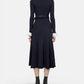 Navy Viscose Knit Midi Dress