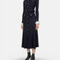 Navy Viscose Knit Midi Dress