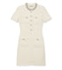 Cream Textured Knit Mini Dress