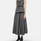 Grey Wool Tailored Midi Dress
