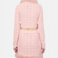 Pink Fur Collar Cardigan