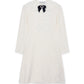 White Lace BibKnit Mini Dress
